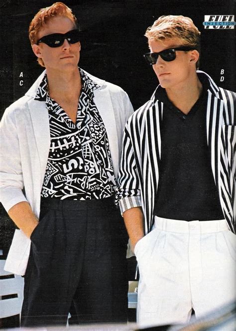 This Is An Example Of Mens Fashion In The 80s With Bold Prints 80s