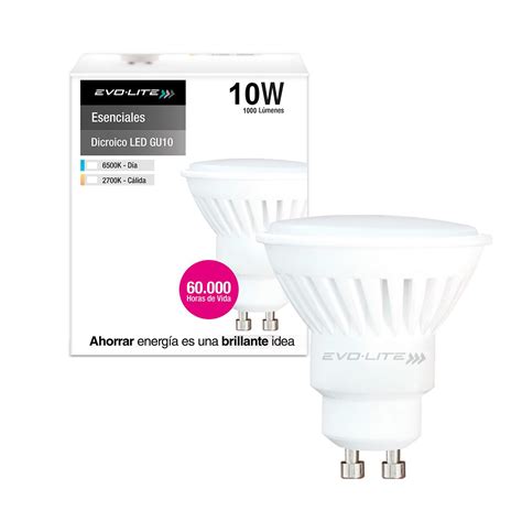 Dicroico Led 10w Gu10 Cerámico Evolite