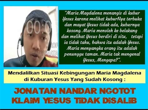 Jonatan Nandar Ngotot KLAIM YESUS TIDAK DISALIB YouTube