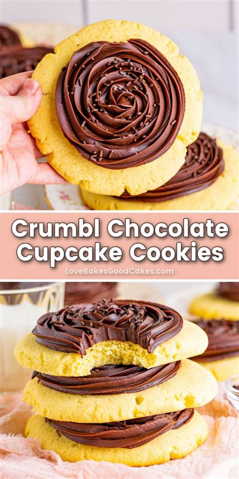 Copycat Crumbl Chocolate Cupcake Cookies Crumble Cookie Recipe Favorite Cookie Recipe Cookie