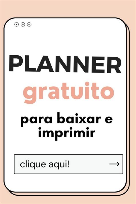 Planners Gratuitos Para Baixar Imprimir E Usar Em Artofit