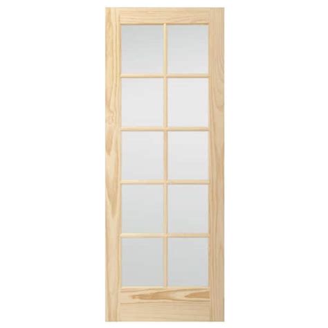 Steves Sons 24 In X 80 In 10 Lite Glass Solid Core Unfinished Pine