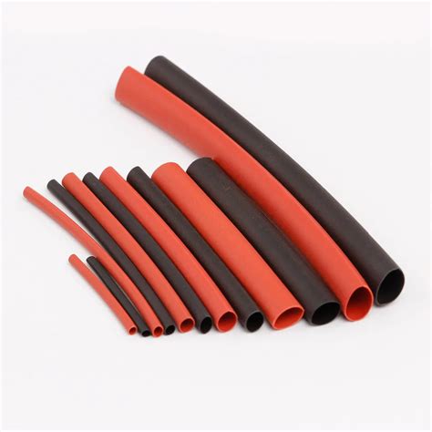 42Pcs Electronic Accessories Assorted Black Red Heat Shrink Tube Cable Wire Wrap Electrical ...