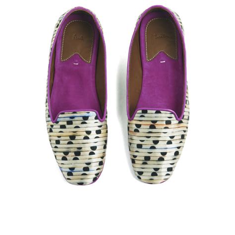 Paul Smith Shoes Womens Cosby Patterned Slippers Blackwhite Free