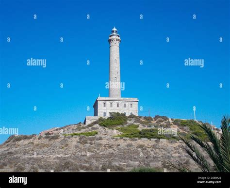 Faro Cabo De Palos Old Lighthouse In La Manga Murcia In Spain