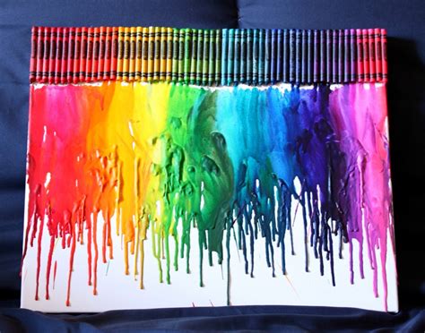 How to Make Rainbow Melted Crayon Art