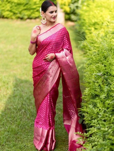 Reeta Fashion Effervescent Maroon Soft Litchi Silk Zari Weaving All