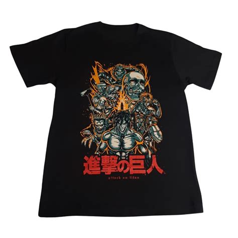 Camiseta Shingeki No Kyojin All Titan Camiseteria Gêmeas do Cadu