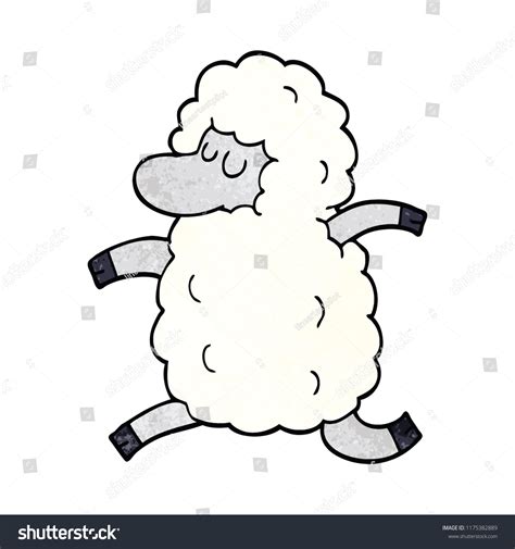 Cartoon Doodle Sheep Running Stock Vector Royalty Free