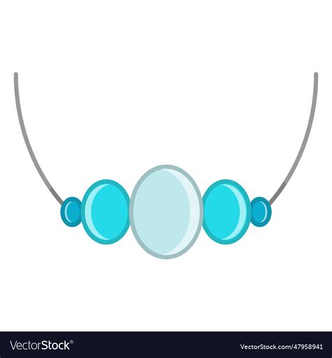 Blue Gemstone Pendant Necklace Royalty Free Vector Image