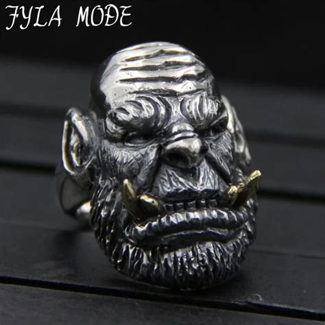 Anillo De Plata De Ley FLA MODE S925 Anillos De Calavera De World Of