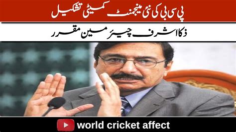 New Management Committee Of Pcb Formed Zaka Ashraf Appointed As