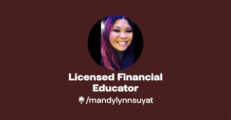 Licensed Financial Educator Instagram TikTok Linktree