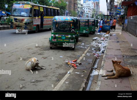 Plastic pollution on road, Dhaka, Bangladesh Stock Photo - Alamy