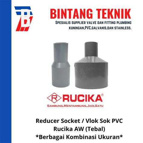 Jual Reducer Sok Vlok Sok 6 X 3 PVC Rucika AW Shopee Indonesia