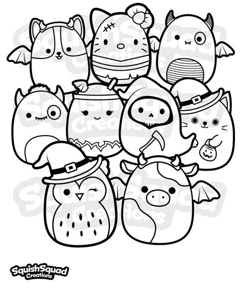 Halloween Squishmallow Coloring Page Free Printable Coloring Pages