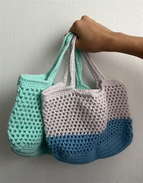 Crochet Handmade Mini Net Bag Hobbies Toys Stationery Craft