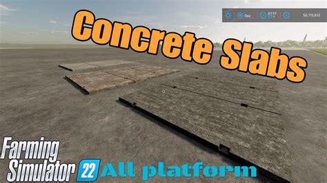 Concrete Slabs Mod For All Platforms On Fs22 Youtube