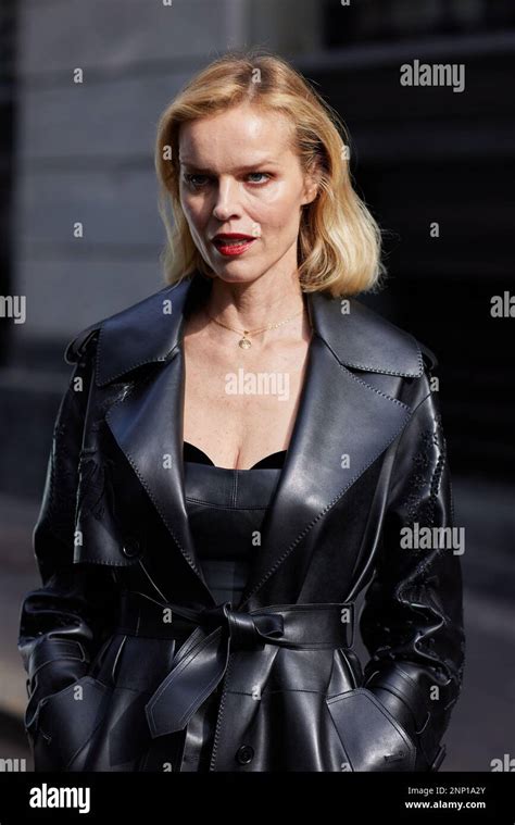 Supermodel Eva Herzigova Outside Ermanno Scervino Fashion Show During