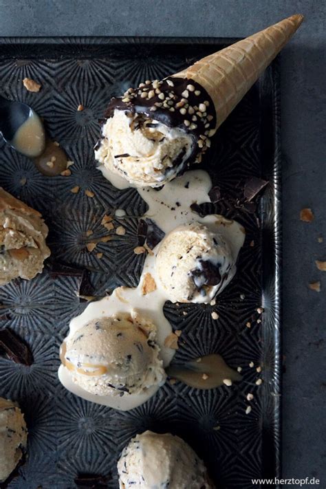 Salzkaramell Eis Mit Schoko Crunch Zuckerliebelei