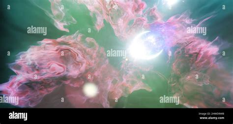 Nebula Interstellar clouds Panoramic View Stock Photo - Alamy