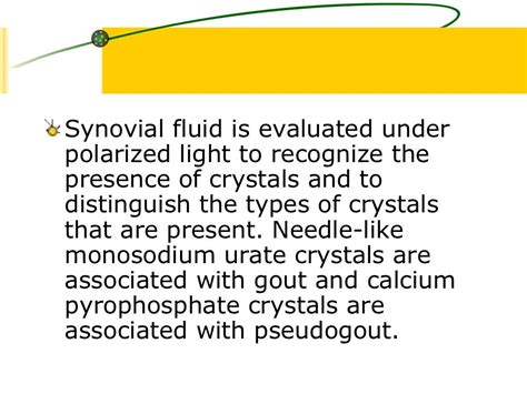 Synovial fluid analysis