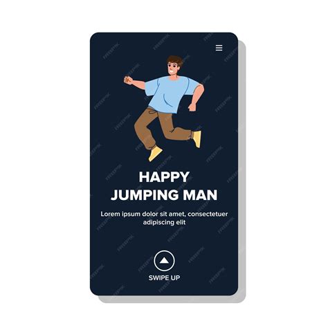 Premium Vector Happy Jumping Man Vector