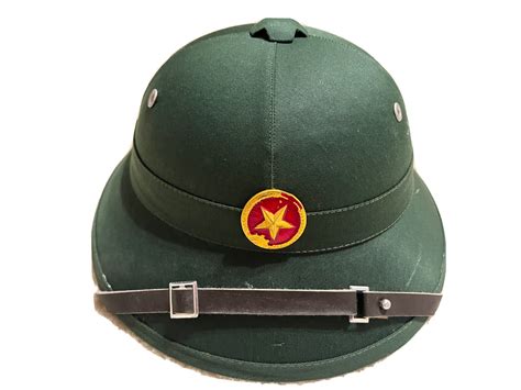 Original Vietnamese Pith Helmet Hanoi Vietnam War Viet Cong Hat Brand