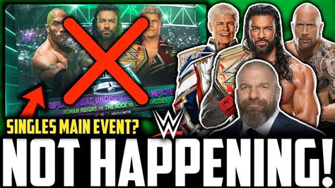 WWE Reigns Rock Rhodes WrestleMania Match NOT HAPPENING Okada