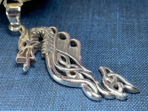 Dragon Necklace Celtic Jewelry Irish Jewelry Celtic Knot - Etsy