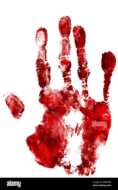 Bloody Hand Print Stock Photo Alamy