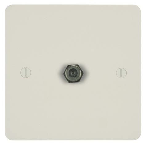 Focus Sb Ambassador Apw541 1 Gang Satellite Outlet Socket In Primed White At Uk Electrical Supplies