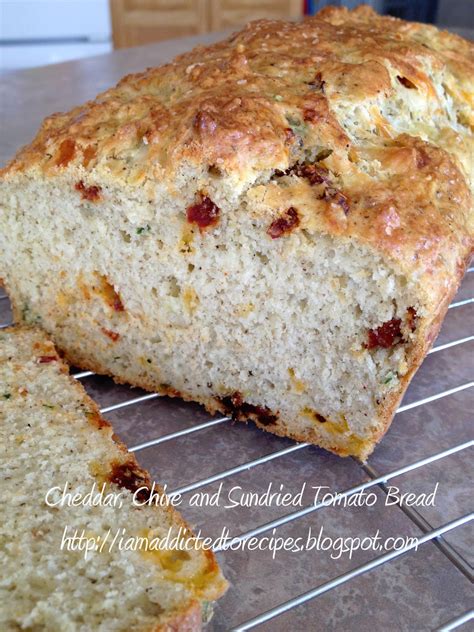 Addicted To Recipes Cheddar Chive And Sundried Tomato Bread