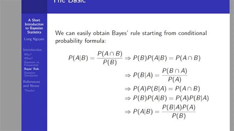 A Short Introduction To Bayesian Statistics Youtube