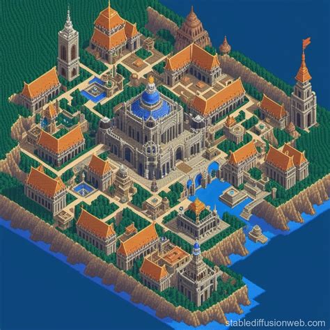 Pixel Art Map Of Rabanastre In Rpg Maker Mv Style Stable Diffusion Online