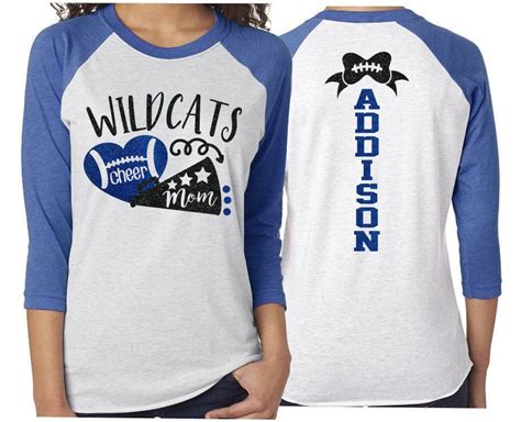 Glitter Cheer Mom Shirt Cheer Shirt 34 Sleeve Raglan Cheer Spirit Wear