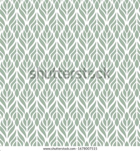 Mid Century Geometric Leaves Seamless Vector Pattern