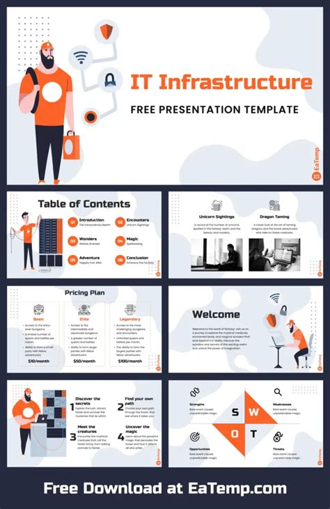 IT Infrastructure PPT Presentation Template EaTemp