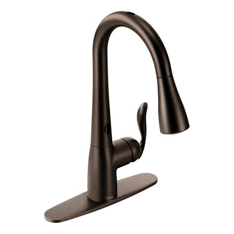 Moen Arbor Single Handle Pull Down Sprayer Touchless Kitchen Faucet With Motionsense In Oil