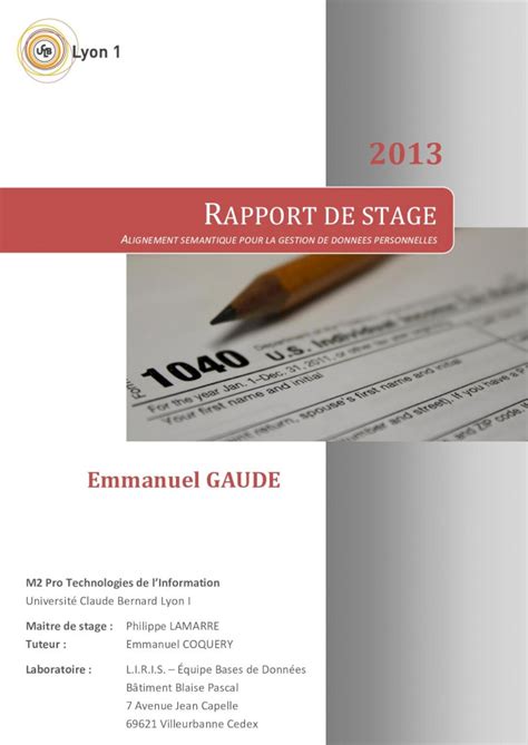 Pdf Rapport De Stage Centre National De La Recherche Scientifique