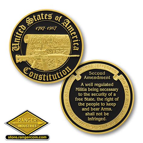 U S Constitution Second Amendment Challenge Coin Meach S Military Memorabilia And More