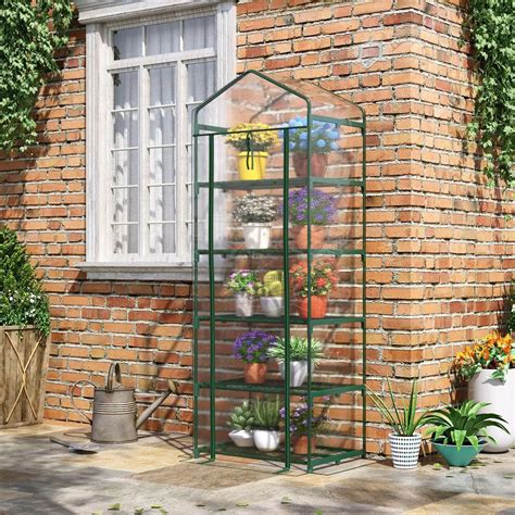 Outsunny Estufa De Jardim Vertical 69x49x193cm 5 Prateleiras Estufa