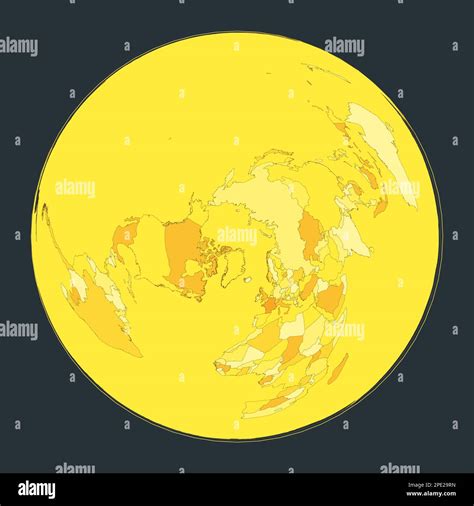 Mapa del mundo Proyección de Wiechel Ilustración del mundo futurista