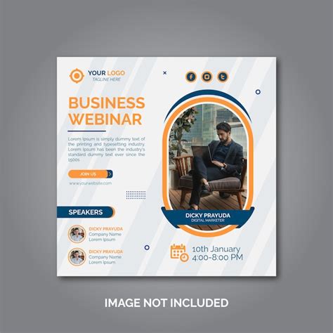 Premium Vector Digital Marketing Business Webinar Conference Banner