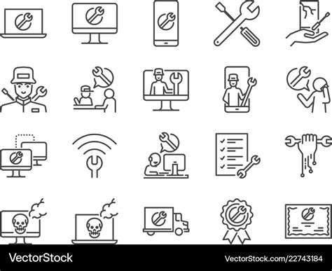 It support icon set Royalty Free Vector Image - VectorStock