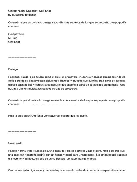 Omega Larry Stylinson One Shot Pdf Amor