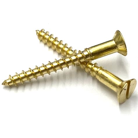 6 X 5 8 3 5mm X 16mm Slotted Countersunk Woodscrews Flat Head