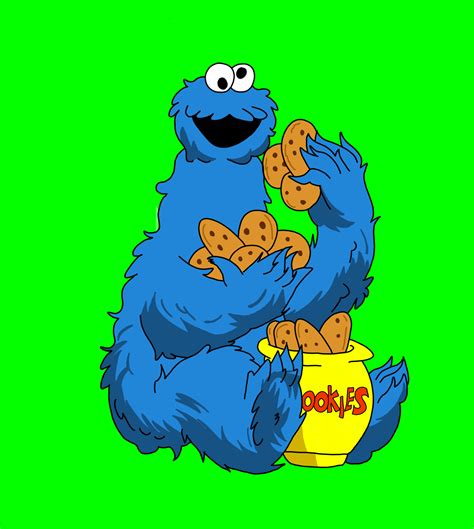Sesame Street Cookie Monster Eating Cookies