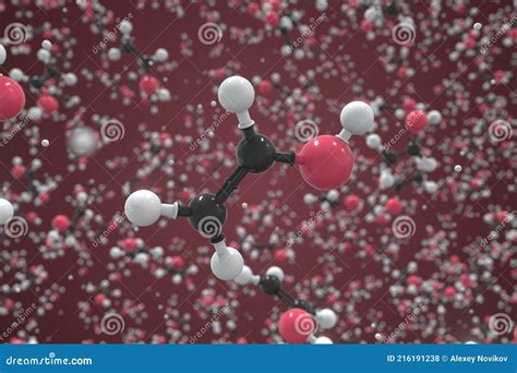 Polyvinyl Alcohol Molecular Structure E Ball And Stick D Model