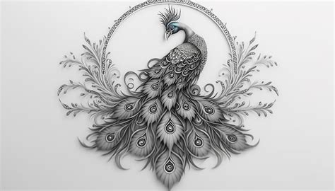 Premium Photo Beautiful Drawing Peacock Mandala Art Ai Generated